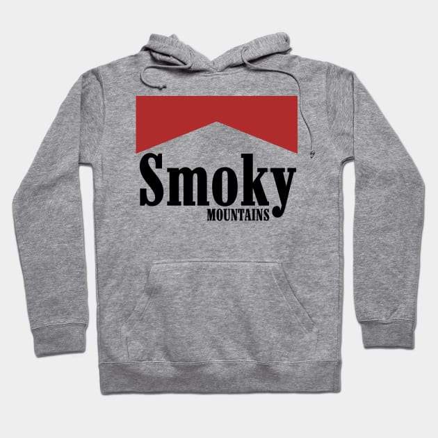 Funny Retro Smoky Mountains Logo Hoodie by Now Boarding